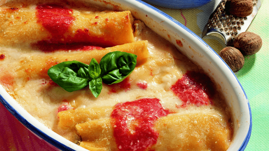 Receita de Cannelloni com beringelas e ricota