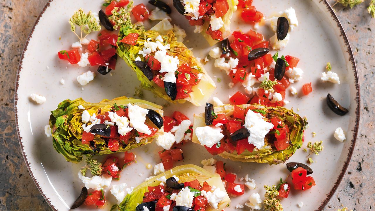 Palestra receita de bruschetta com salada grega