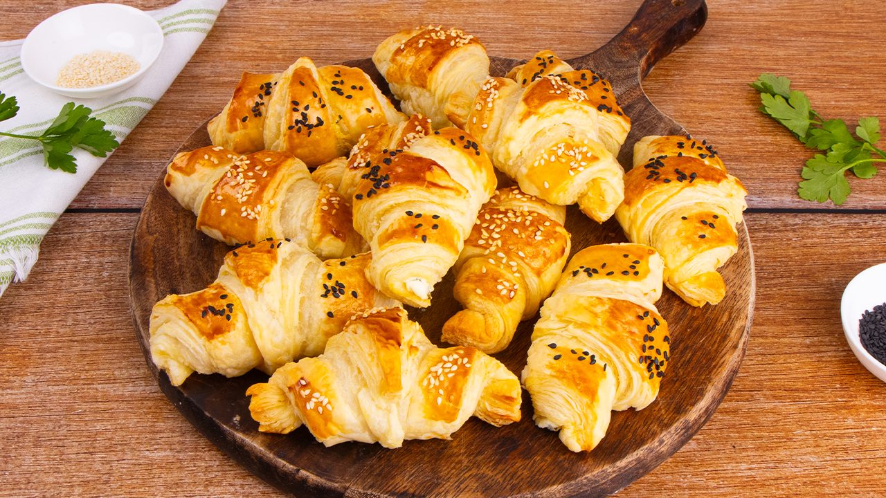 Croissants salgados: a receita