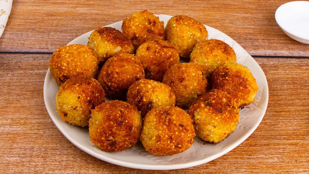 Almôndegas de quinoa