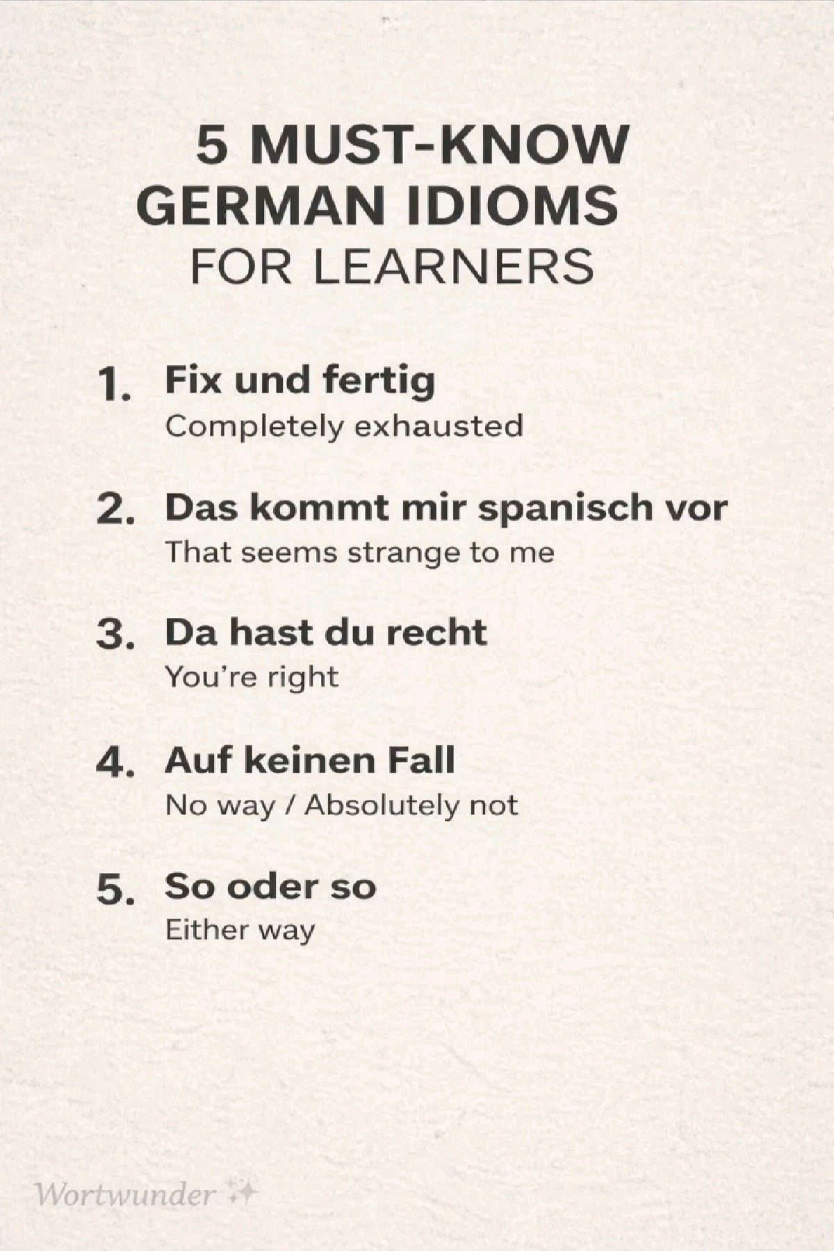 5 Must-Know German Idioms for Learners📍💫
