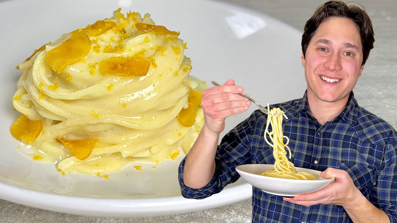 Espaguete com bottarga: a receita