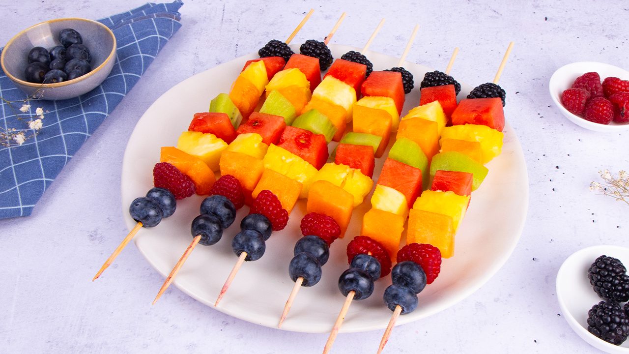 Espetos de frutas: a receita