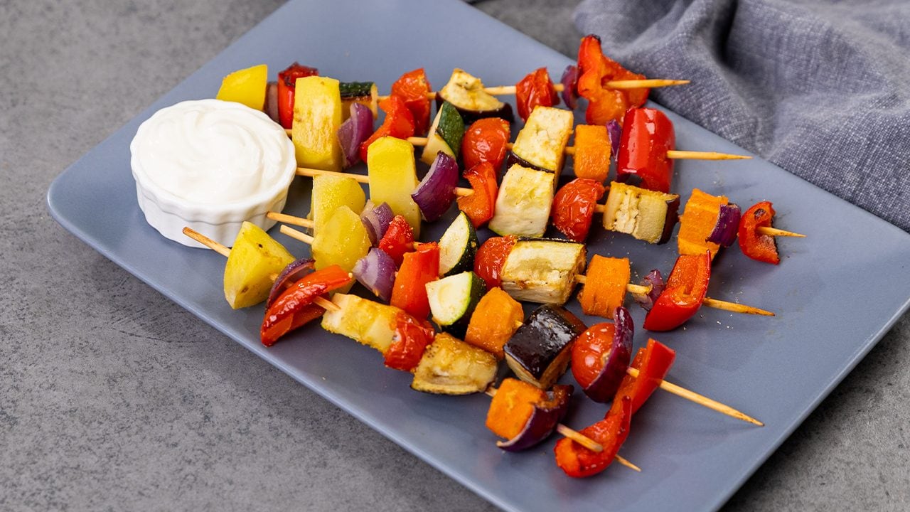 Espetos de legumes: a receita