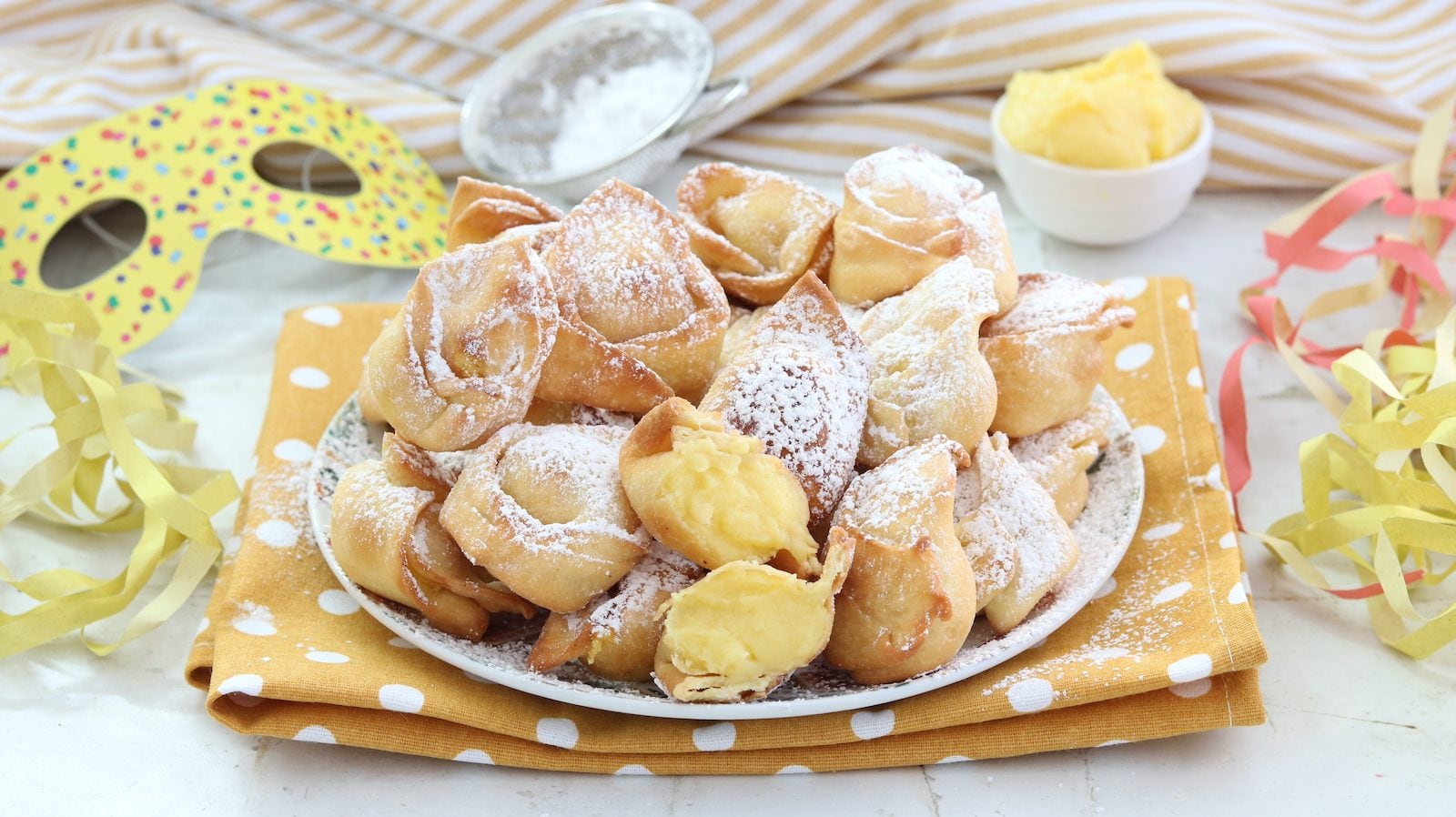 Tortelli frito com creme: a receita